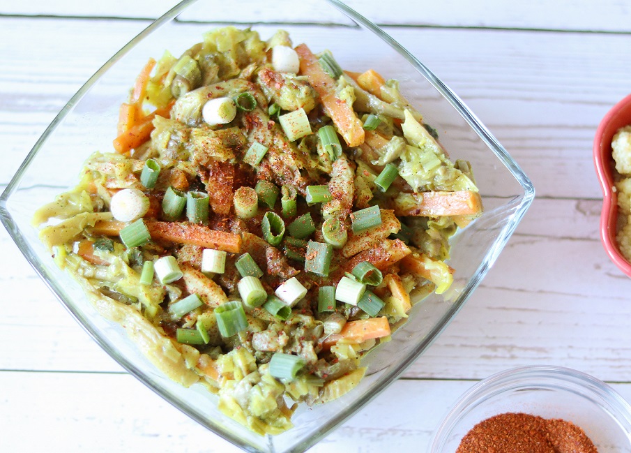 Fried oyster mushroom recipe made with healthy vegetables 