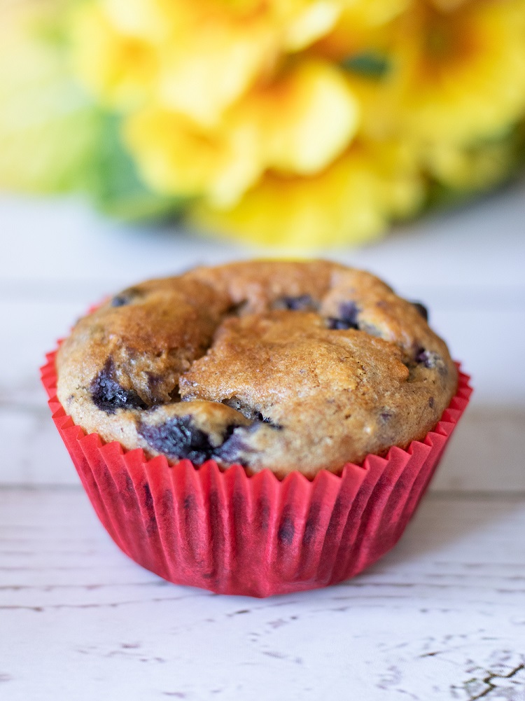 Perfectly Fluffy Vegan Blueberry Muffins