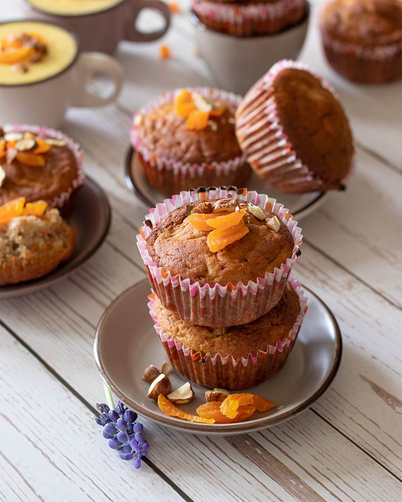 Gluten-free vegan carrot pineapple muffins
