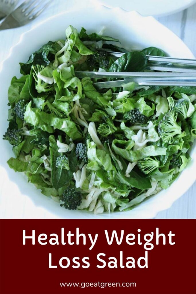 fat burning healthy green salad as side dish