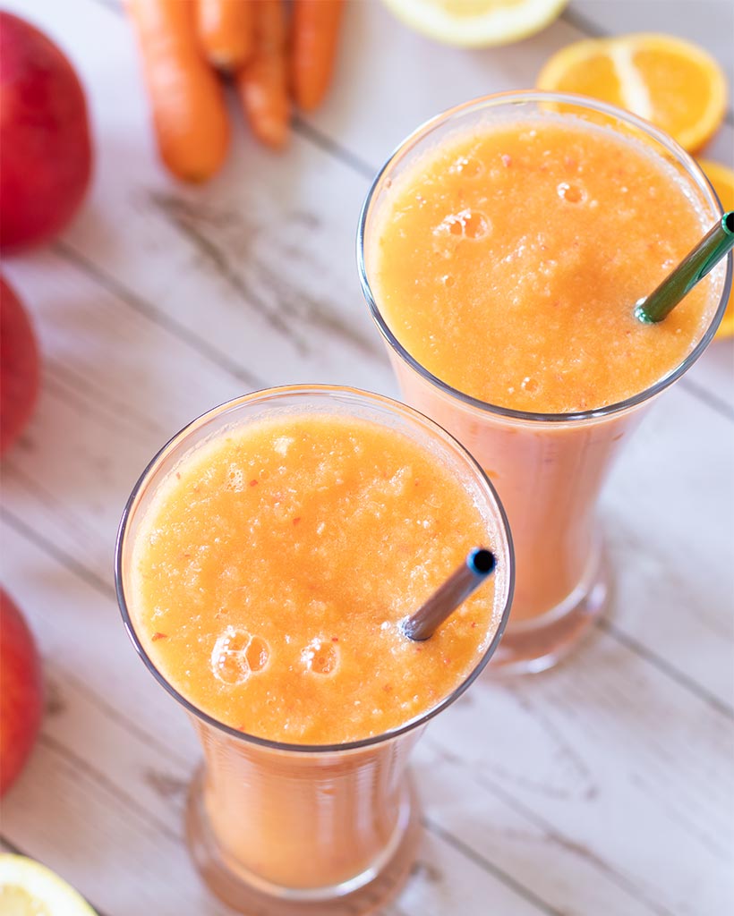 Quick healthy immune boosting orange smoothie for kids and picky eaters