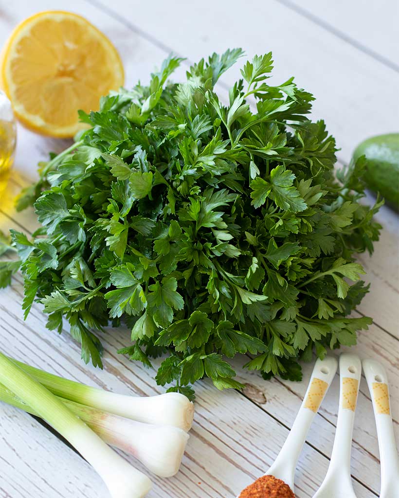 Fresh parsley garlic lemon avocado sauce recipe for immunity boosting