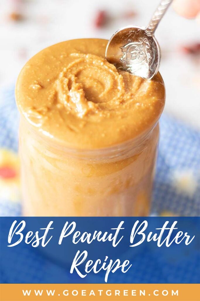 Golden DIY homemade peanut butter