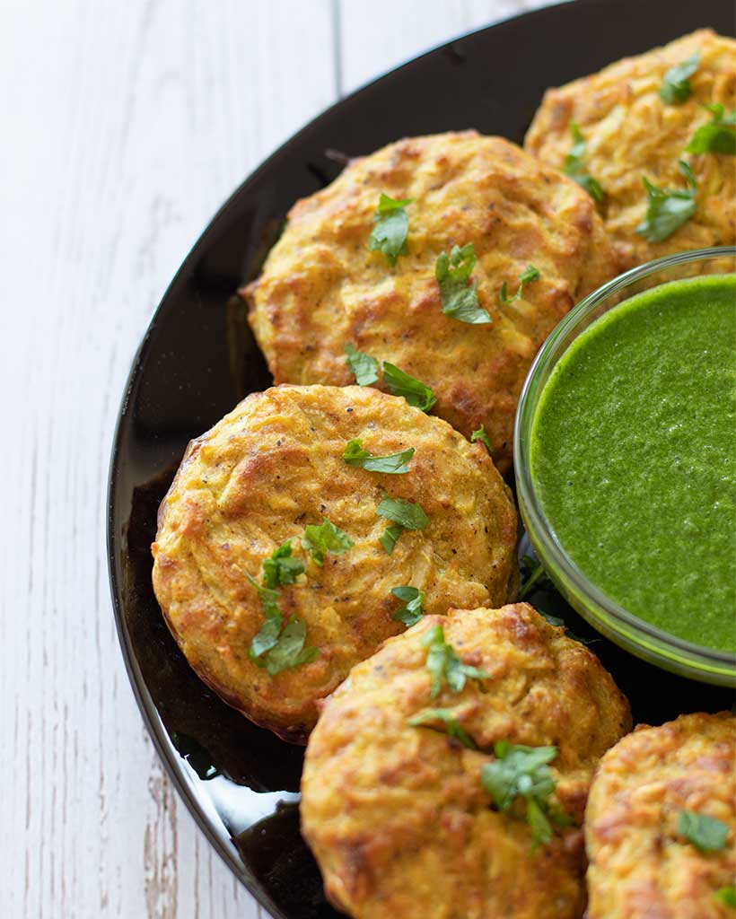 Easy and simple, yummy baked potato fritters with zucchini and chickpea flour. Kid friendly meal prep for school or work