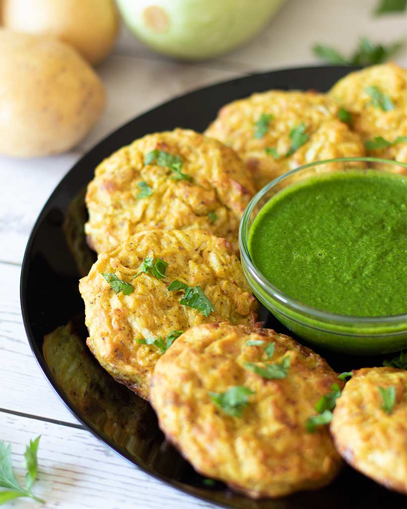 Nut free and soy free delicious vegetable fritters with chickpea flour (gluten-free option)