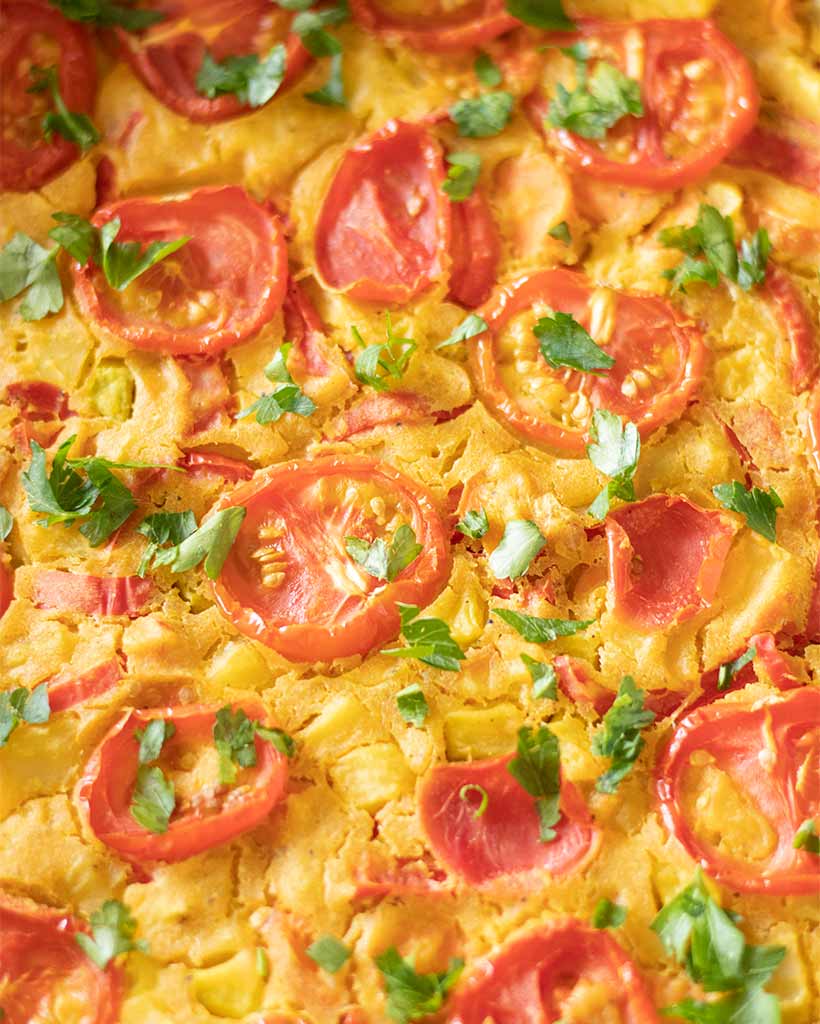 Ultimate vegan frittata for clean eating diet list