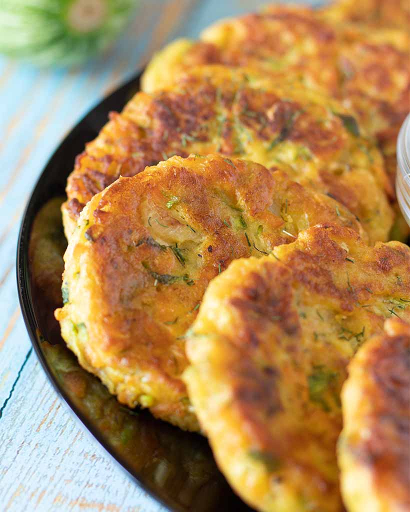 Easy zucchini and carrot patties for snack or dinner