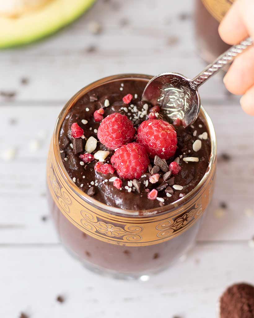 Chocolate Avocado Pudding (Healthy Vegan Mousse)