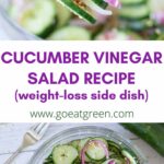 Cucumber vinegar salad recipe for weight loss diet