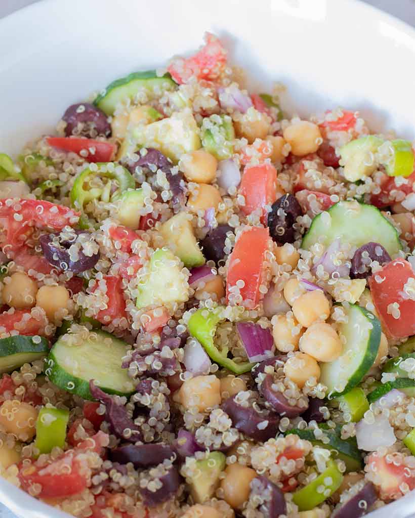 Protein-packed, antioxidant-rich gluten-free salad for side dish or meze.
