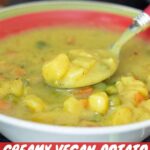 Quick, easy and creamy potato soup recipe. Vegan-friendly, gluten-free and dairy-free.