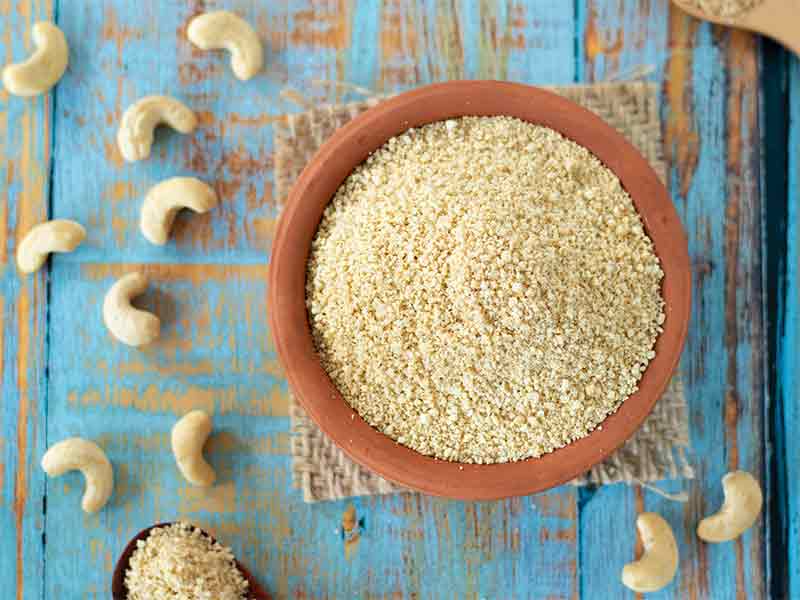 Dairy-free homemade parmesan cheese made with cashews and nutritional yeast