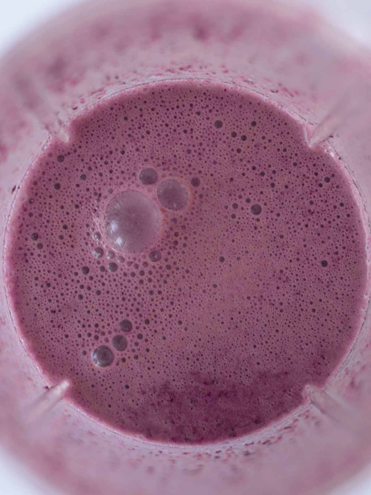 Blueberry lemon milk in a blender jar