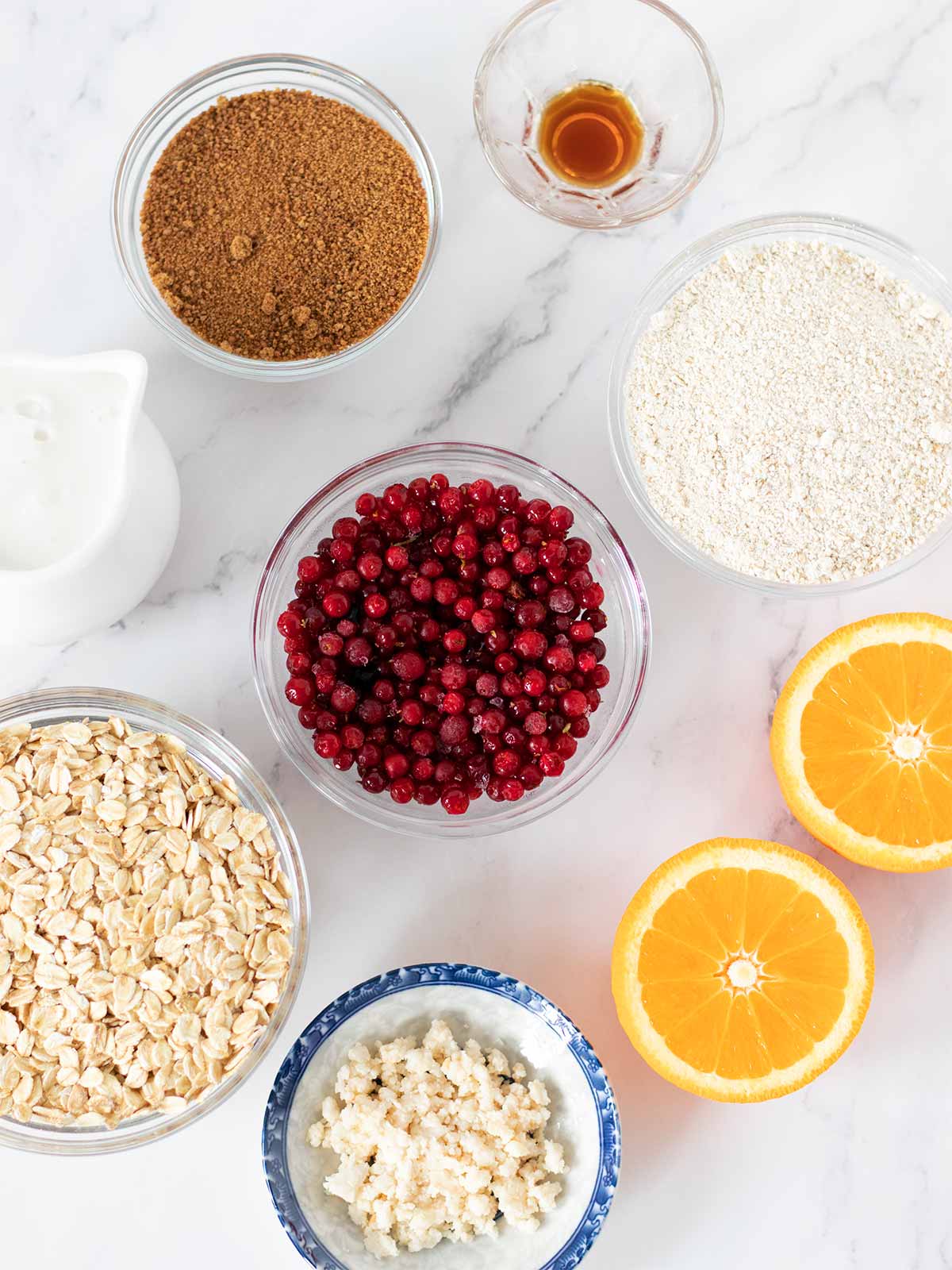 Plant-based ingredients for baking healthy oatmeal breakfast cookies without baking soda