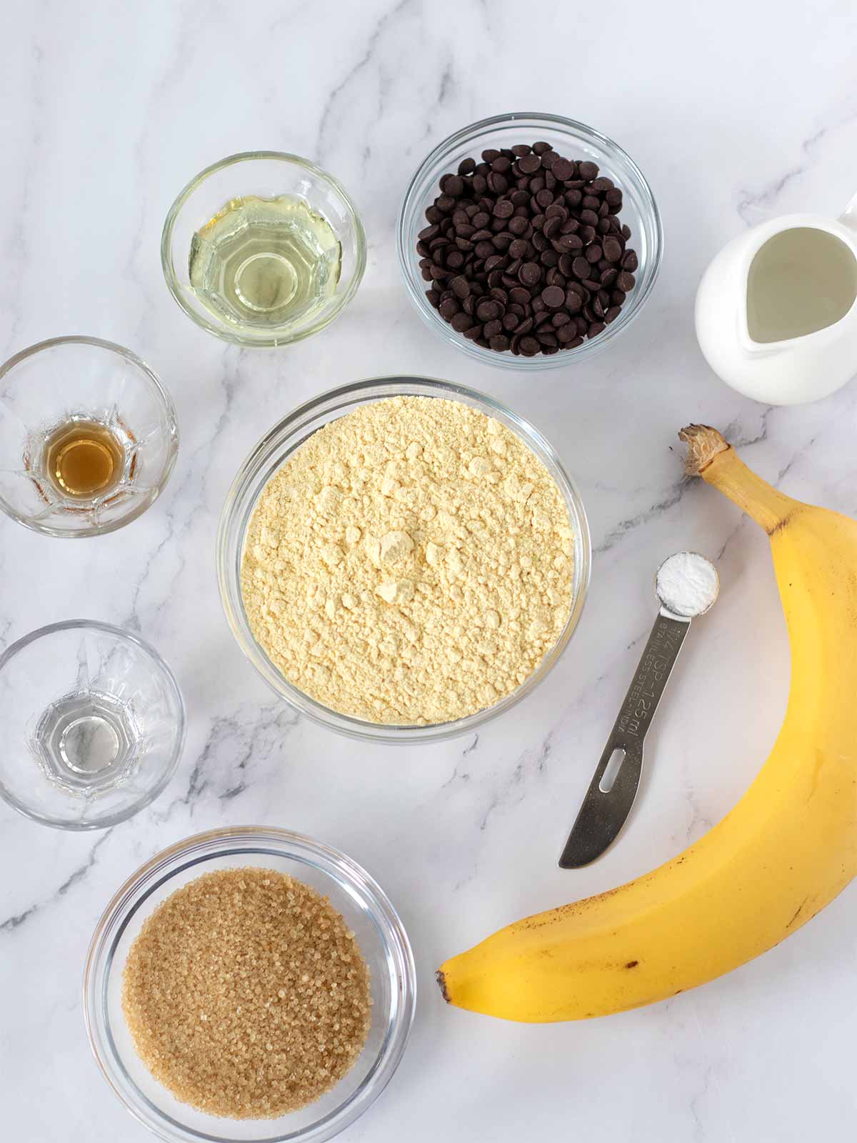 Plant-based ingredients for baking gluten-free chickpa flour dessert