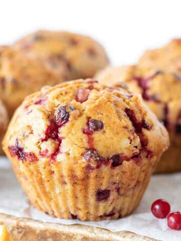 Vegan cranberry orange muffins (no egg or yogurt).