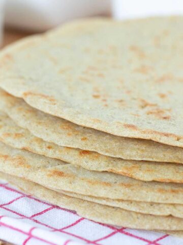 Quinoa tortillas (high-protein, gluten-free wraps) without baking powder.