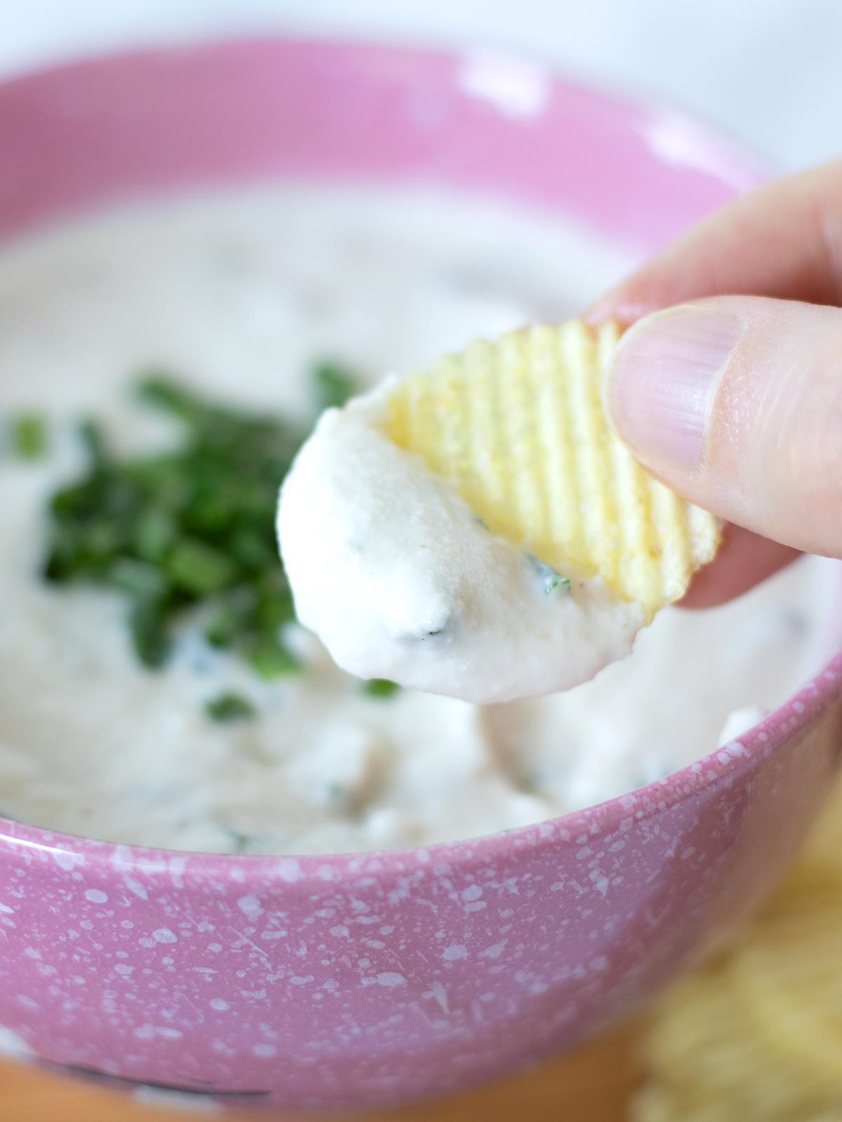 Dairy free vegetable dip without mayo.