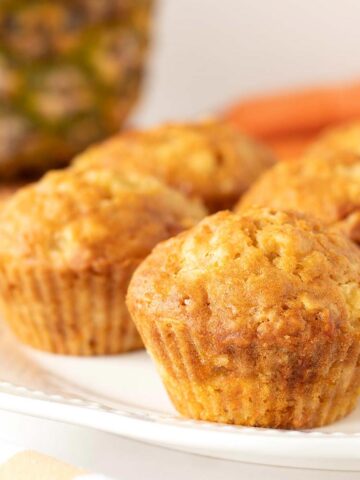 Vegan carrot and pineapple muffins.