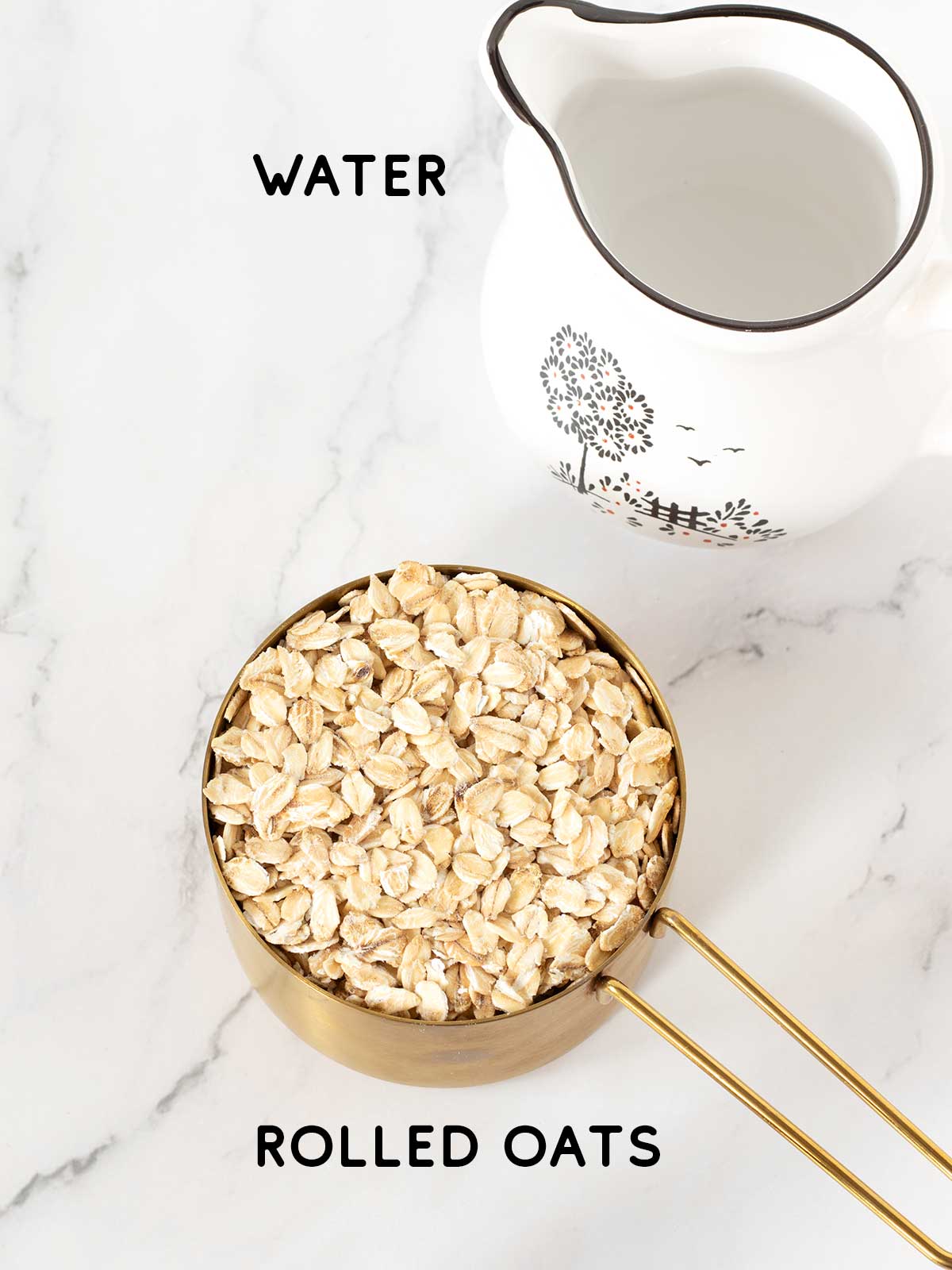 Oatmeal tortillas ingredients: rolled oats and water.