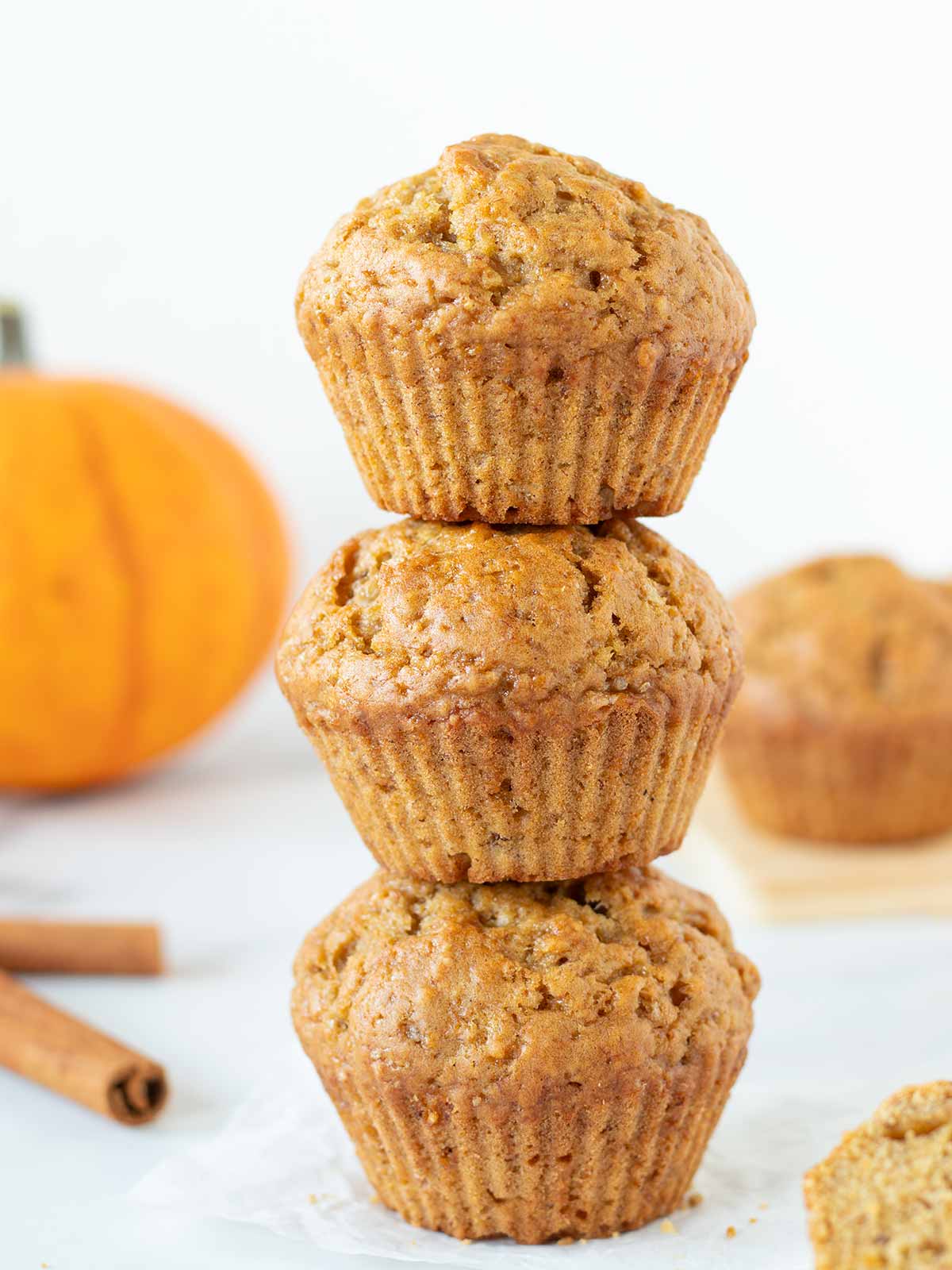 Vegan pumpkin banana muffins.
