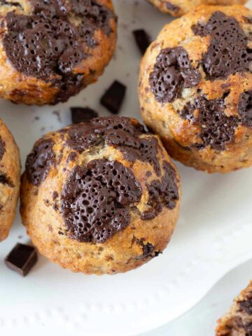 Chocolate chunk banana muffins.