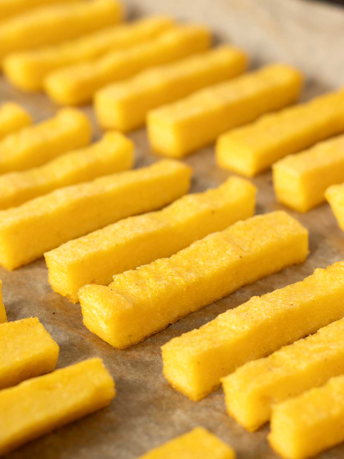 Baked polenta frita sticks.