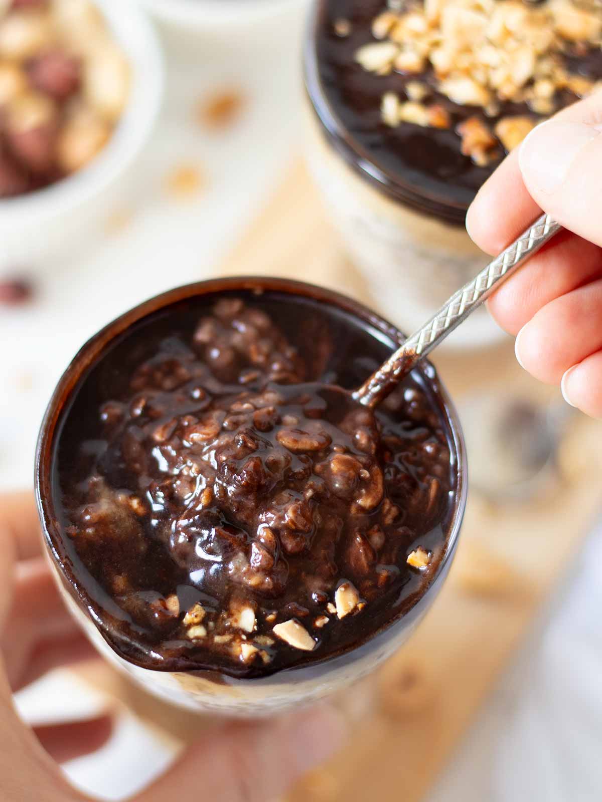 Snickers overnight oats.
