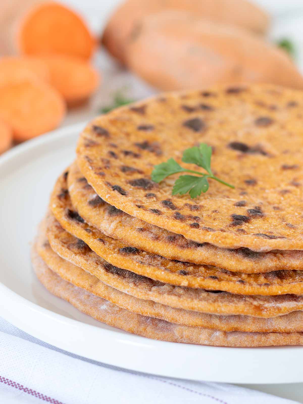 2 Ingredient sweet potato tortillas (vegan homemade wraps).