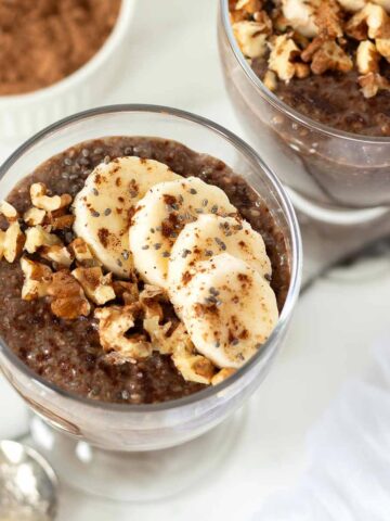 Carob chia pudding.