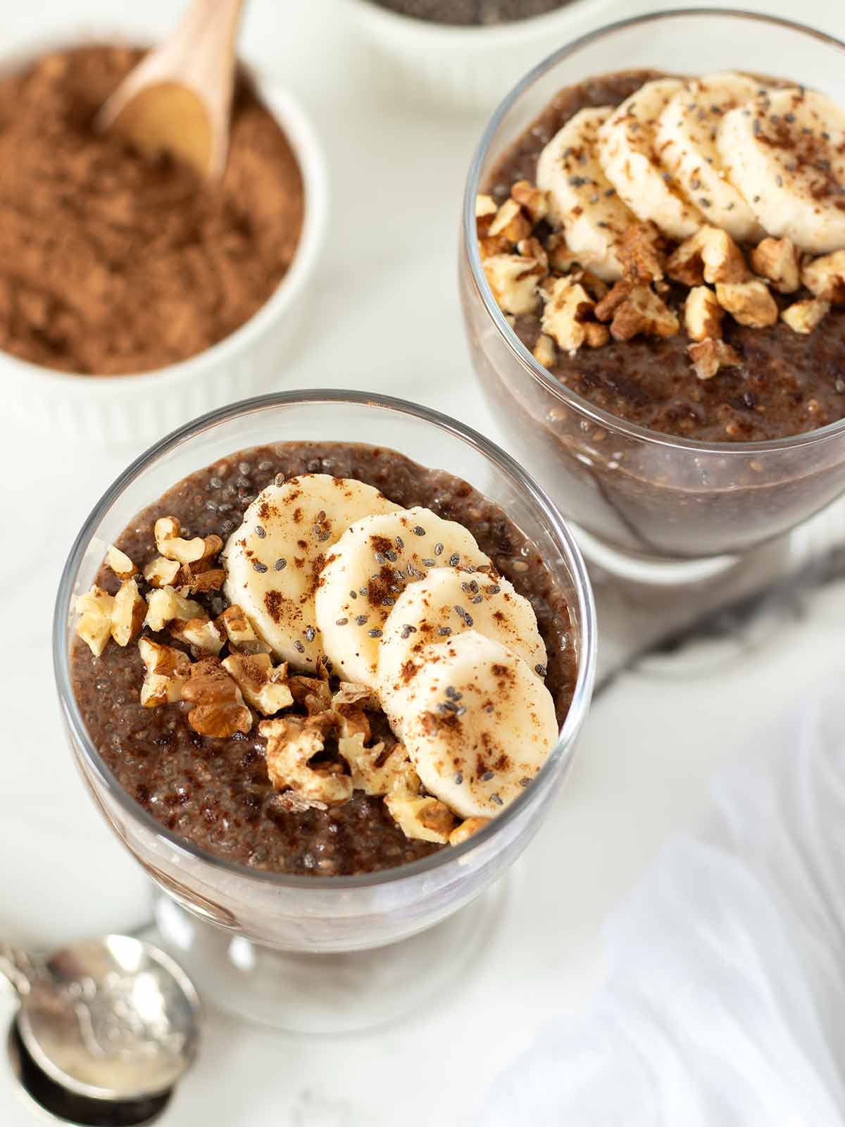 Carob chia pudding.