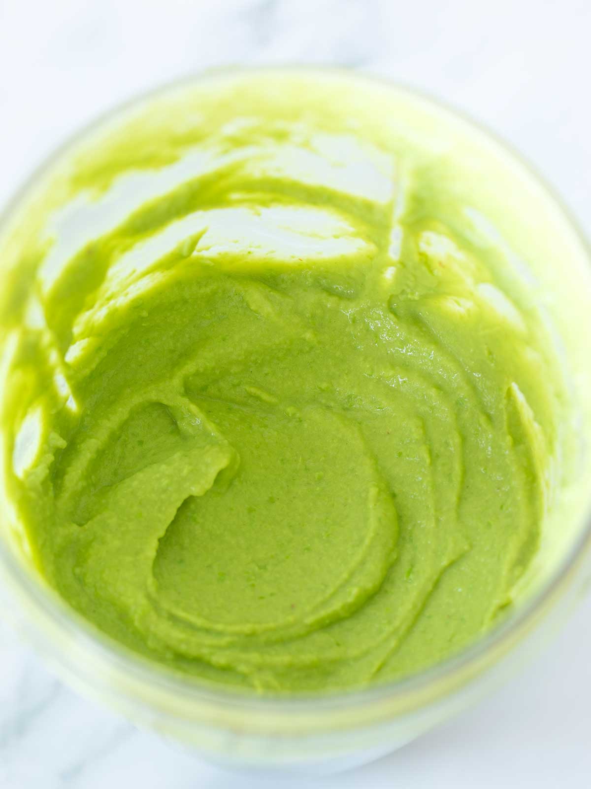 Homemade green pea hummus.