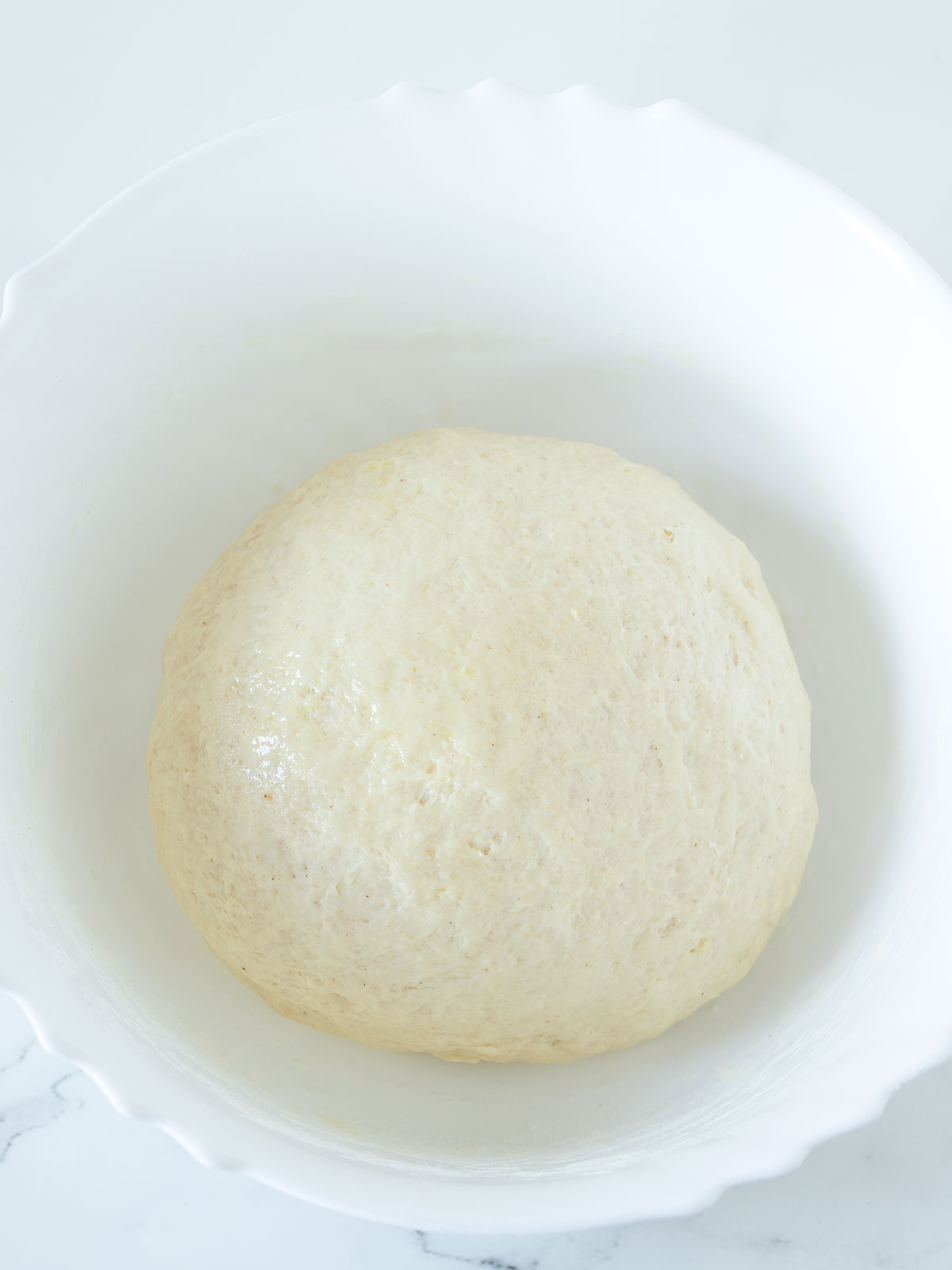 Homemade pita bread dough.