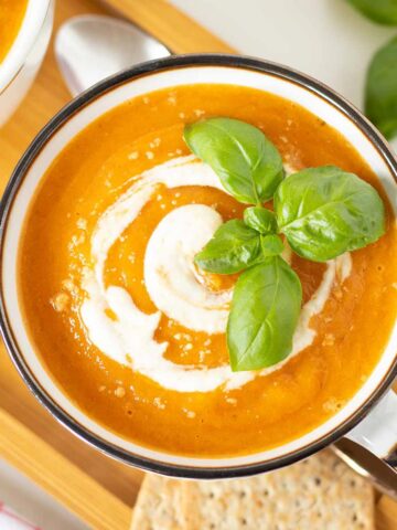 Roasted tomato butternut squash soup.