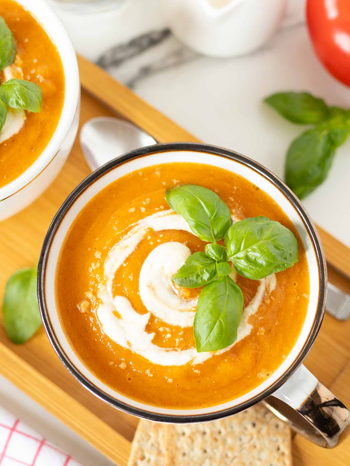 Roasted tomato butternut squash soup.