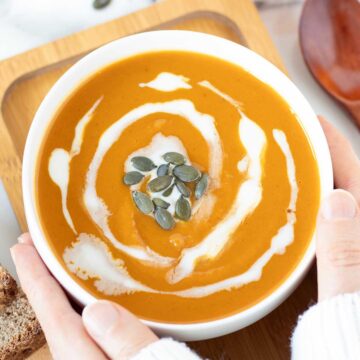 Sweet potato pumpkin soup.