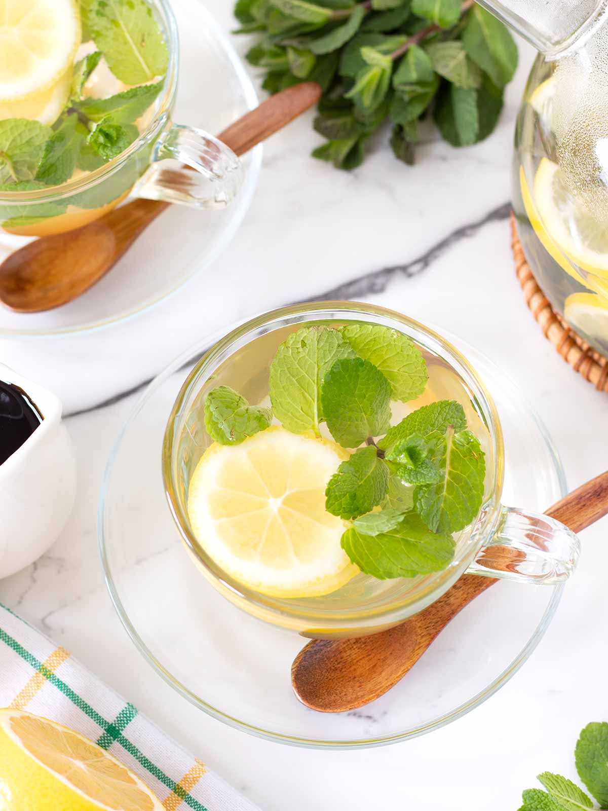 Lemon mint tea.