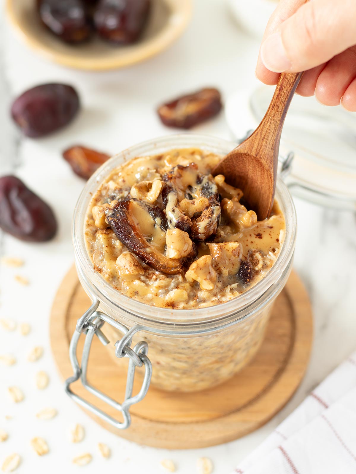 Date overnight oats without yogurt.