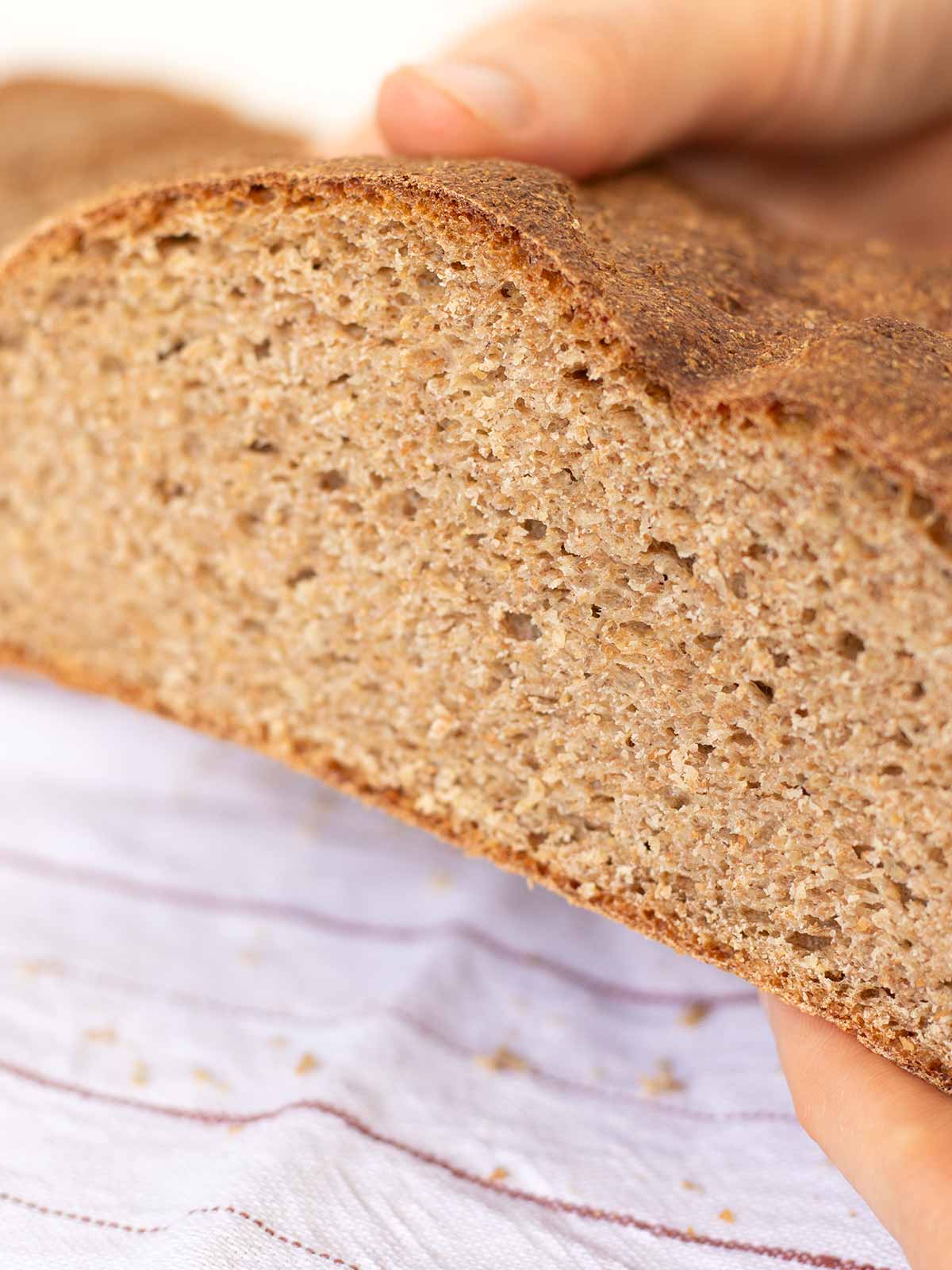 Homemade whole wheat bread without Dutch oven.