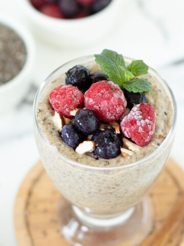Vegan blended chia pudding.