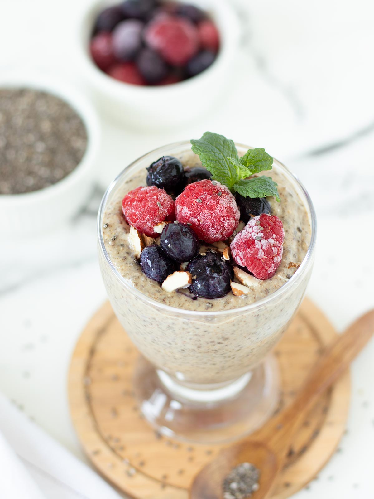 Vegan blended chia pudding.