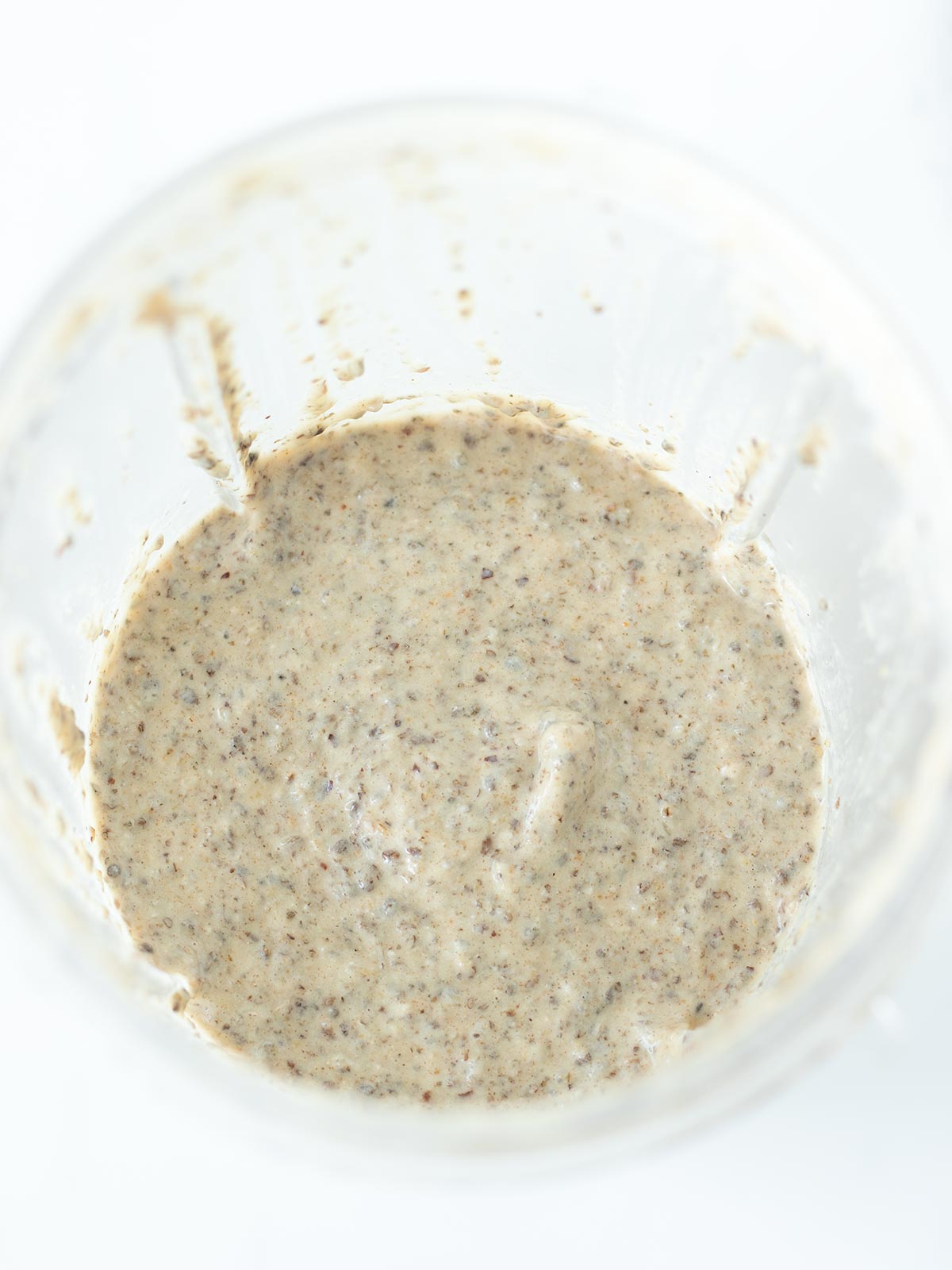 Blended chia seed pudding.