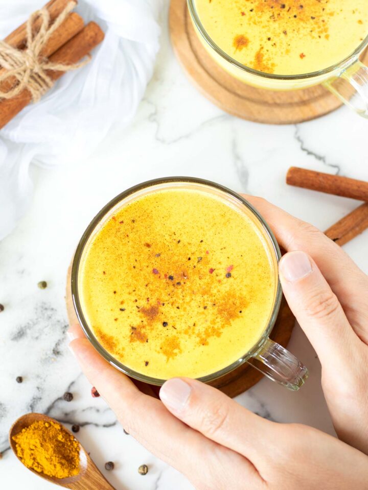 Turmeric golden milk latte.