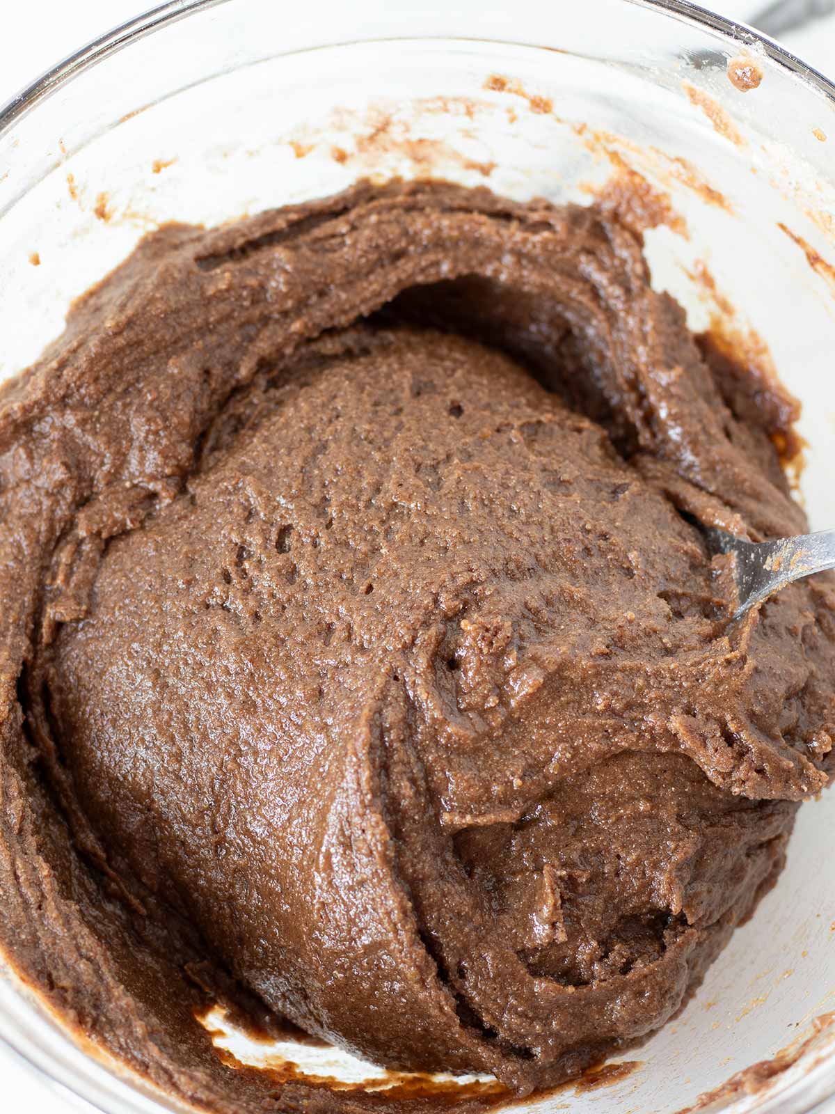 Vegan chocolate buckwheat cookies batter.
