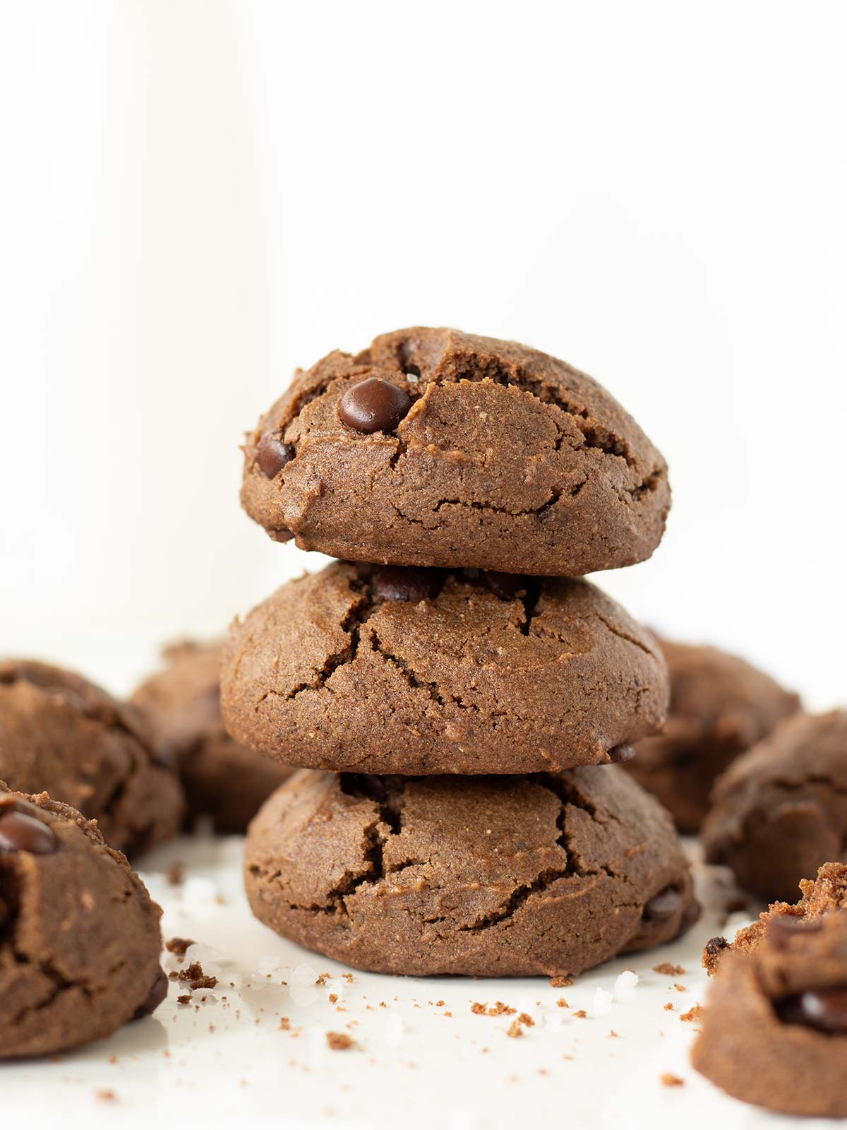 Gluten-free buckwheat flour chocolate chip cookies.