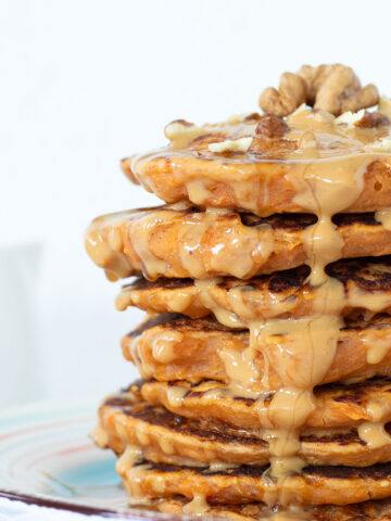 Vegan sweet potato pancakes.