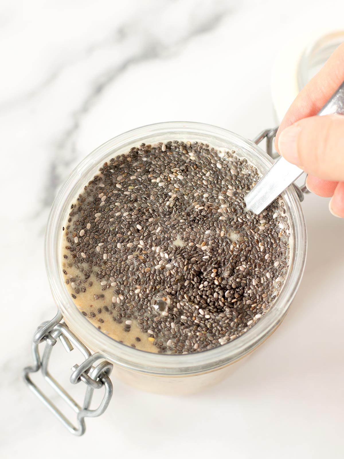 Cinnamon apple chia pudding.