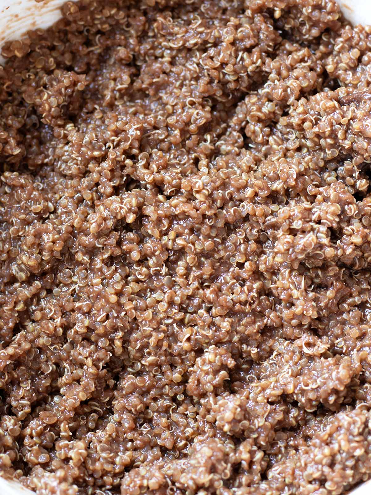 Chocolate quinoa porridge for breakfast.