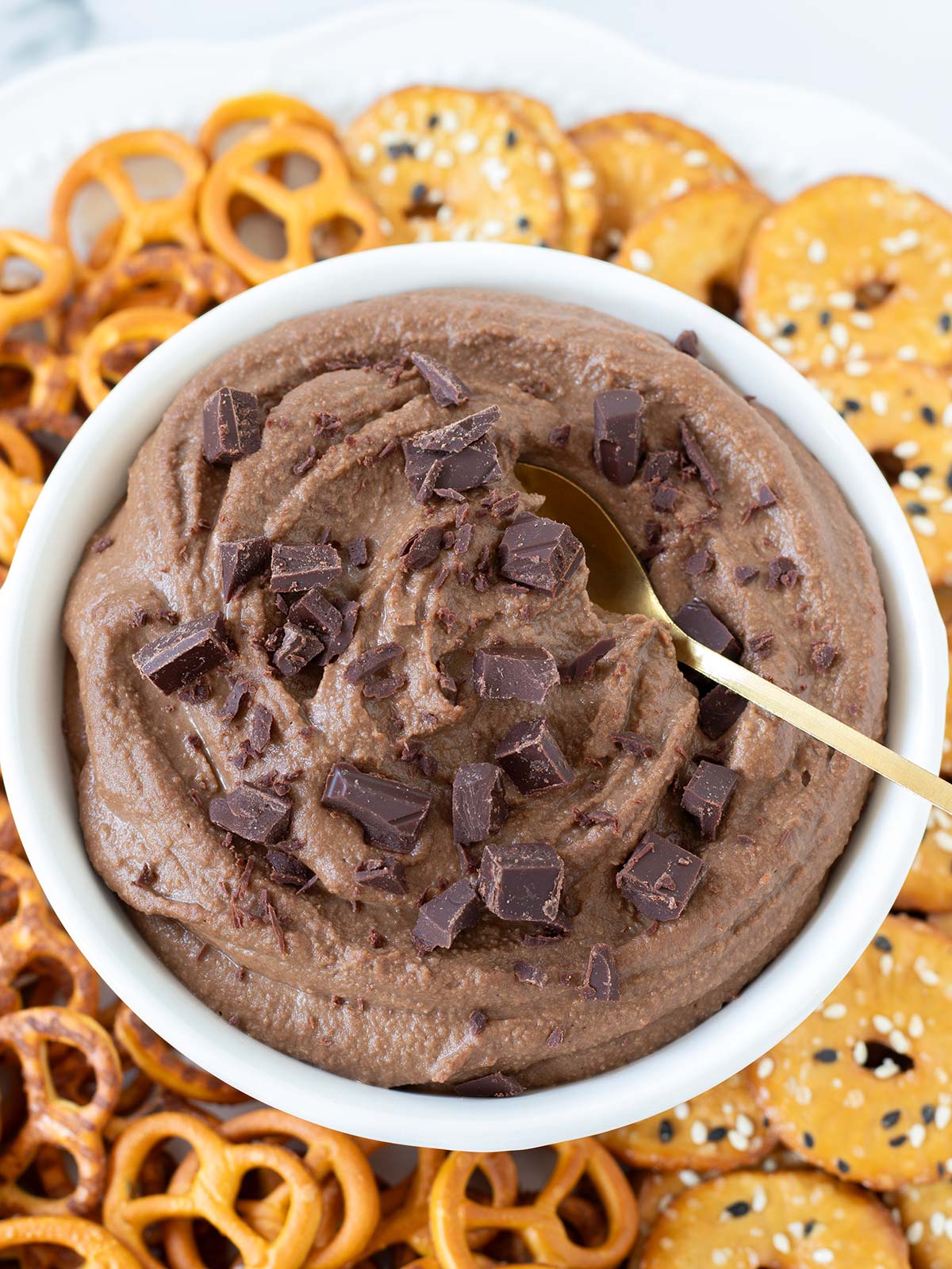 Protein chocolate sweet hummus.