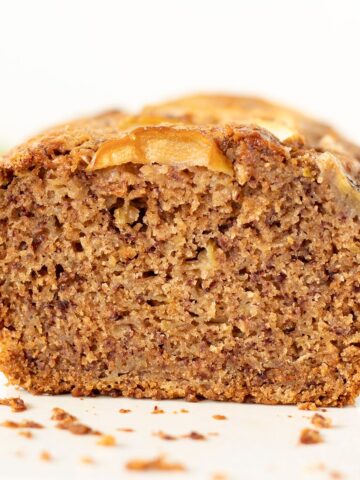 Vegan cinnamon banana apple bread.